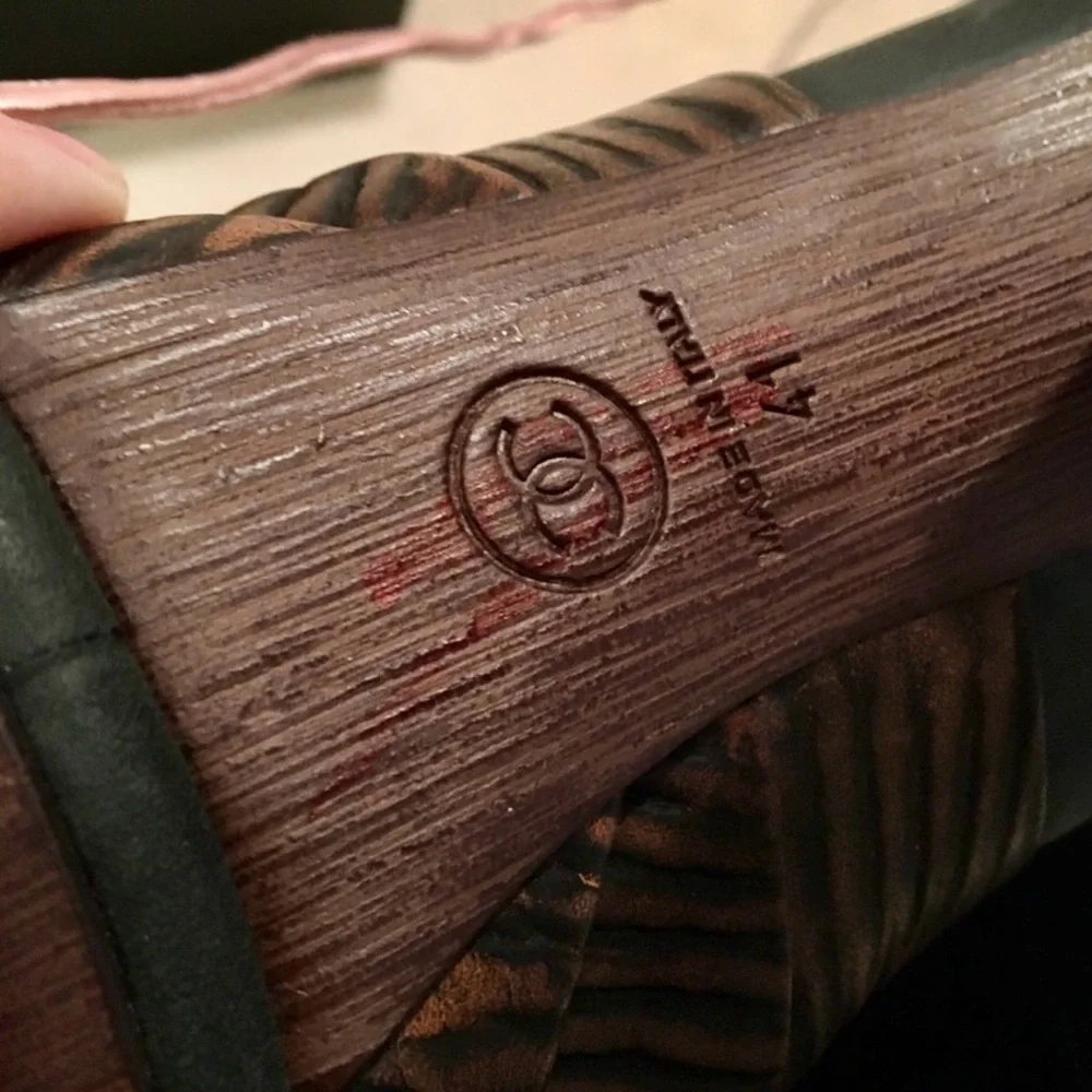 Chanel  Black and Brown Knee-High Boots - Picture 5 of 17